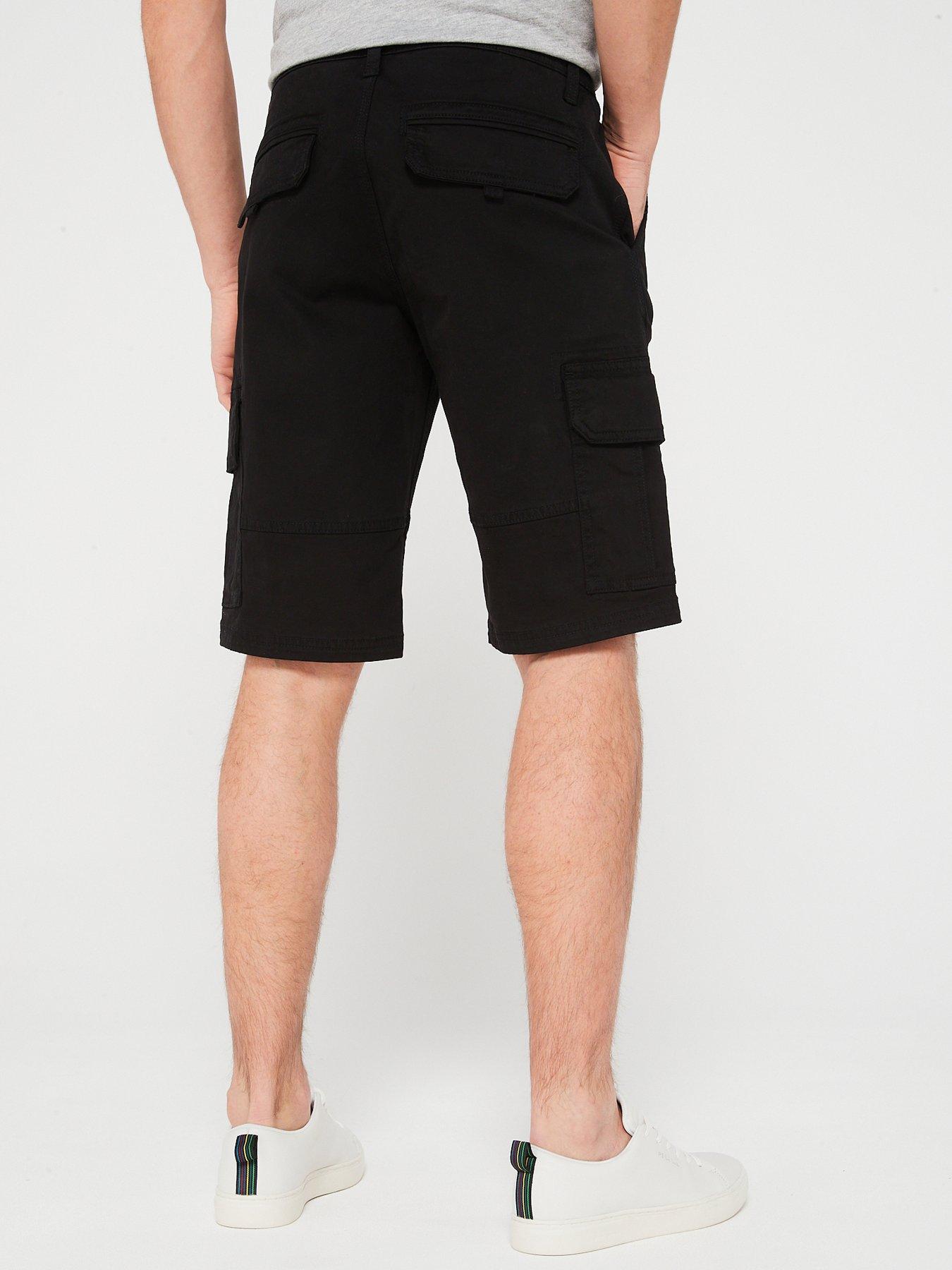Very Man Cargo Shorts Black Very