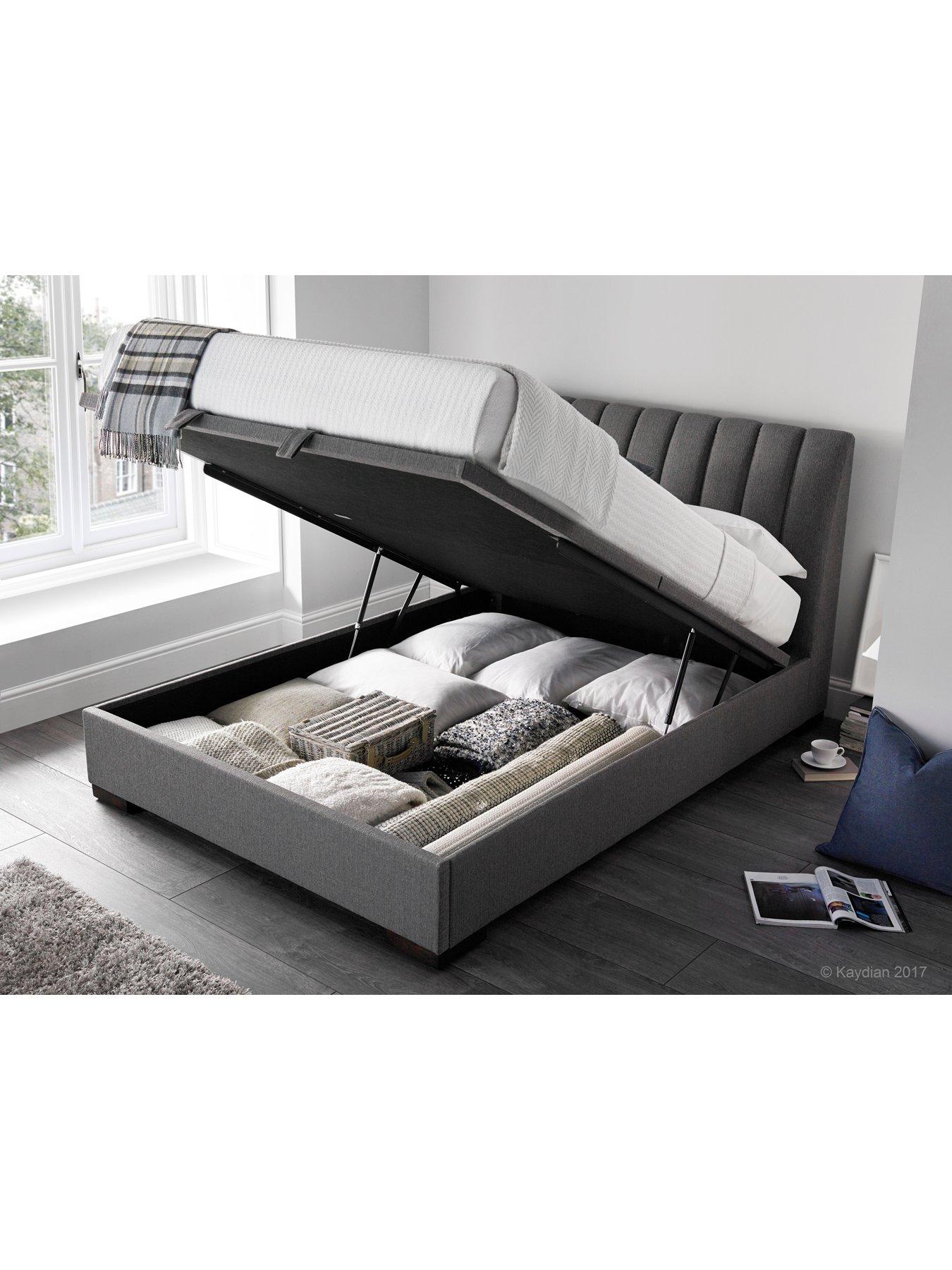Product photograph of Logan Fabric Ottoman Bed With Mattress Options Buy And Save - Bed Frame With Gold Memory Mattress from very.co.uk
