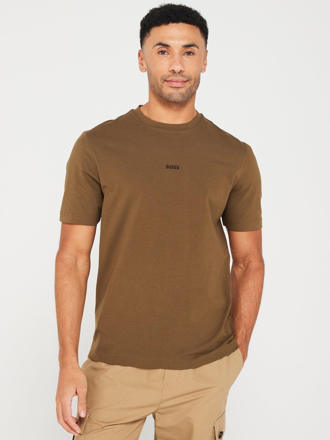 BOSS Relaxed Fit T shirt Khaki