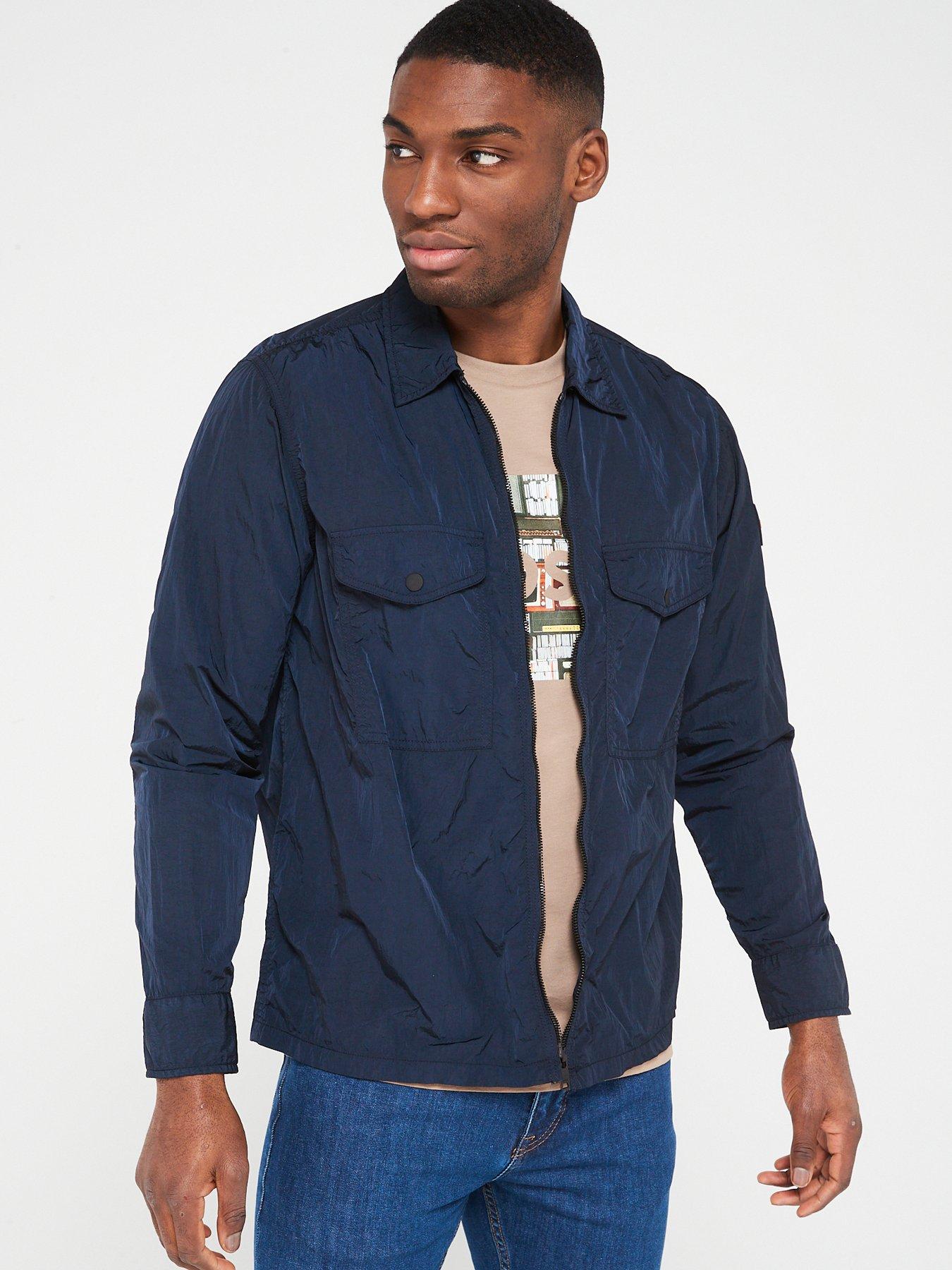 BOSS Lovel Zip Overshirt Dark Blue