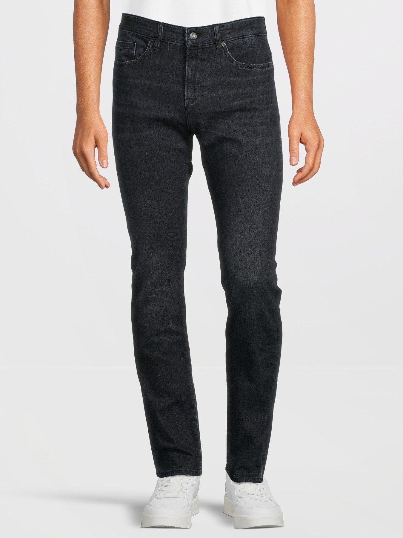 BOSS Delaware Slim Fit Jeans - Black | Very.co.uk