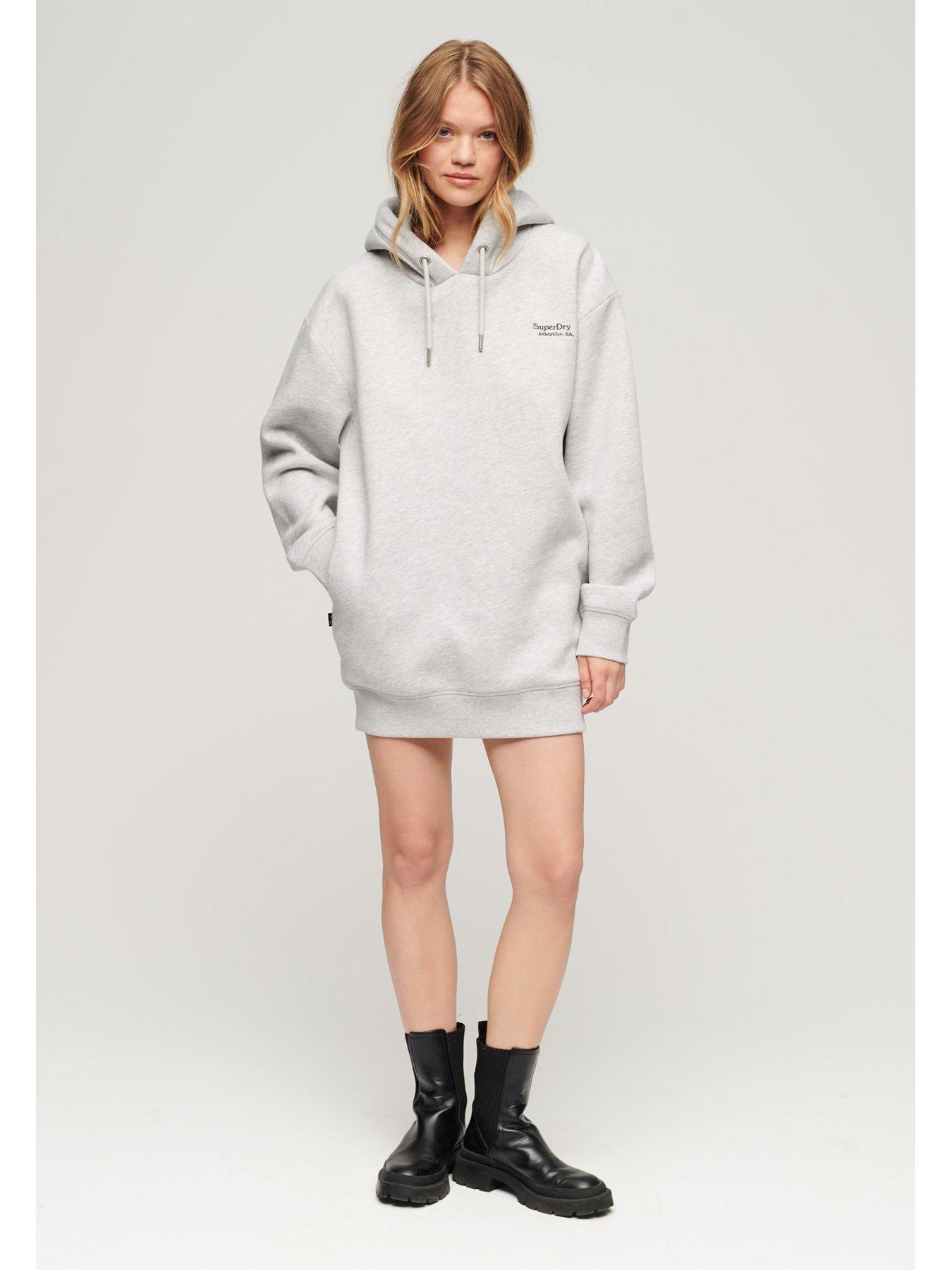 Oversized hooded sweatshirt dress sales