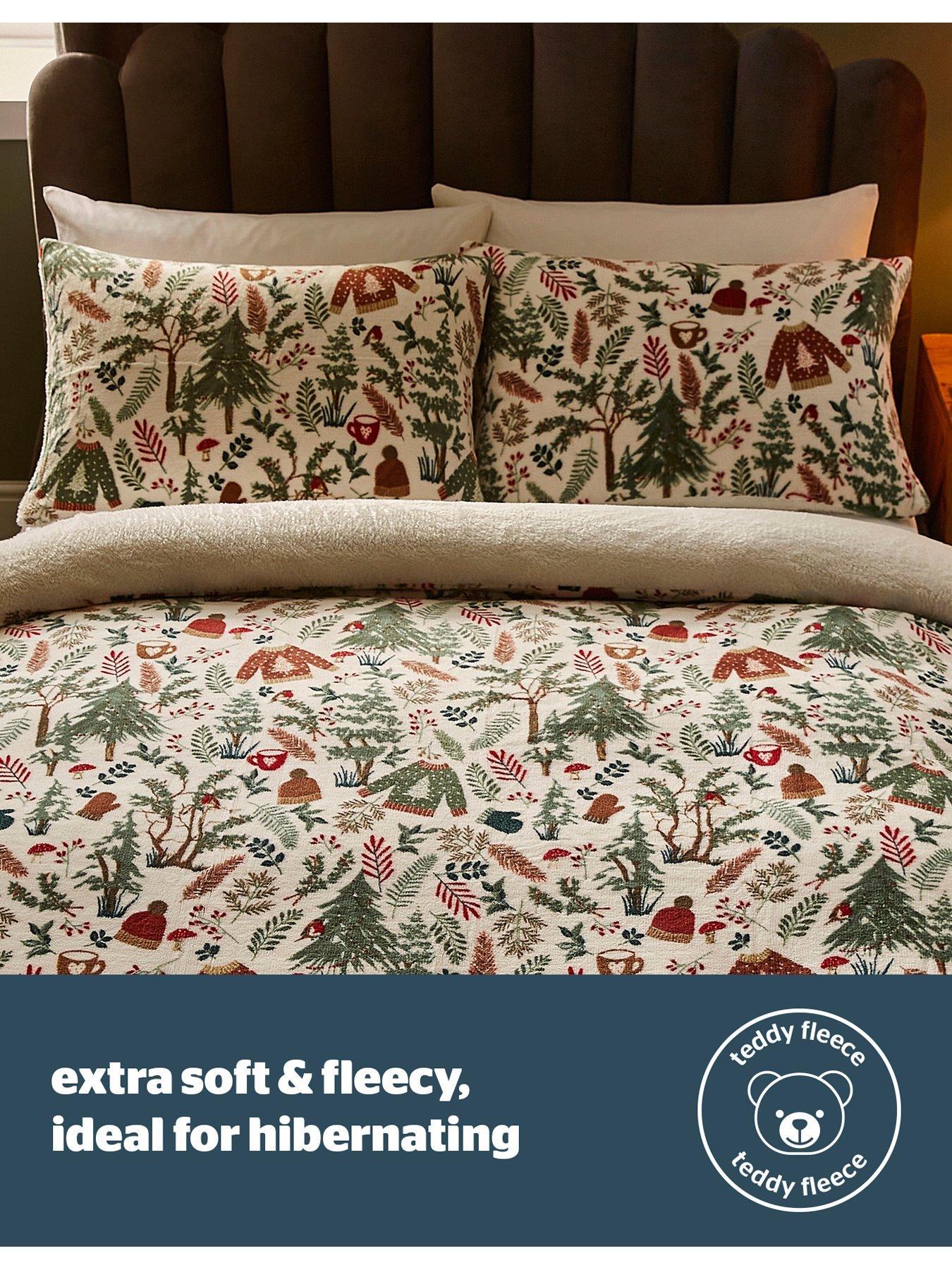 Teddy fleece duvet discount set silent night