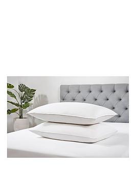 Product photograph of Very Home Hotel Collection Goose Feather Pillows - Soft To Medium Support - White from very.co.uk