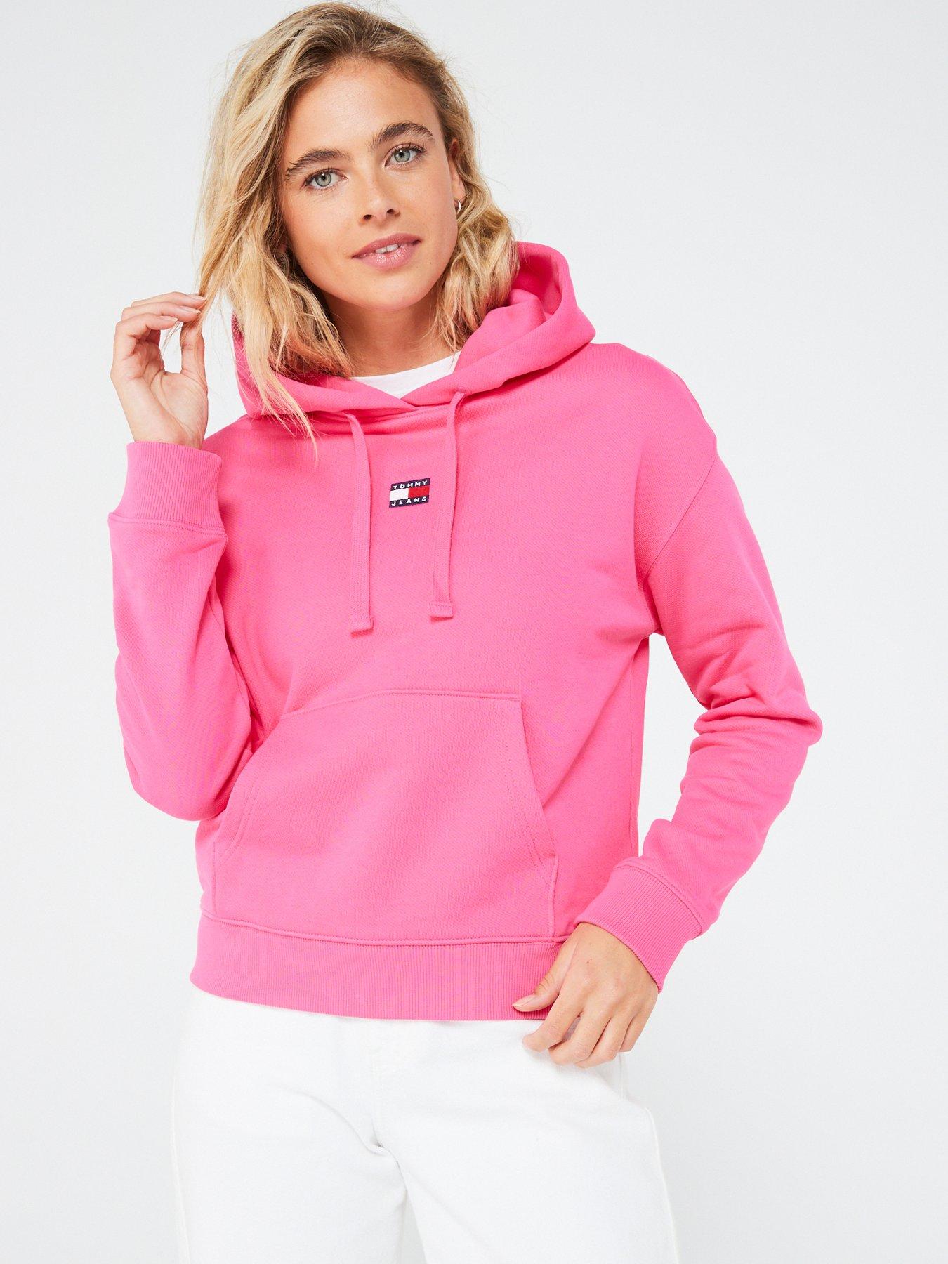 Pink tommy clearance hilfiger hoodie