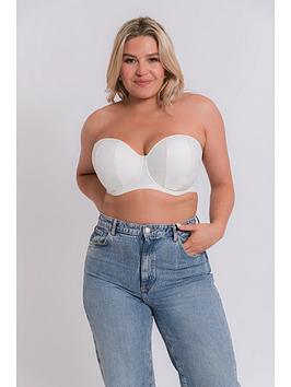 curvy kate luxe strapless bra pearl ivory, off white, size 28e, women