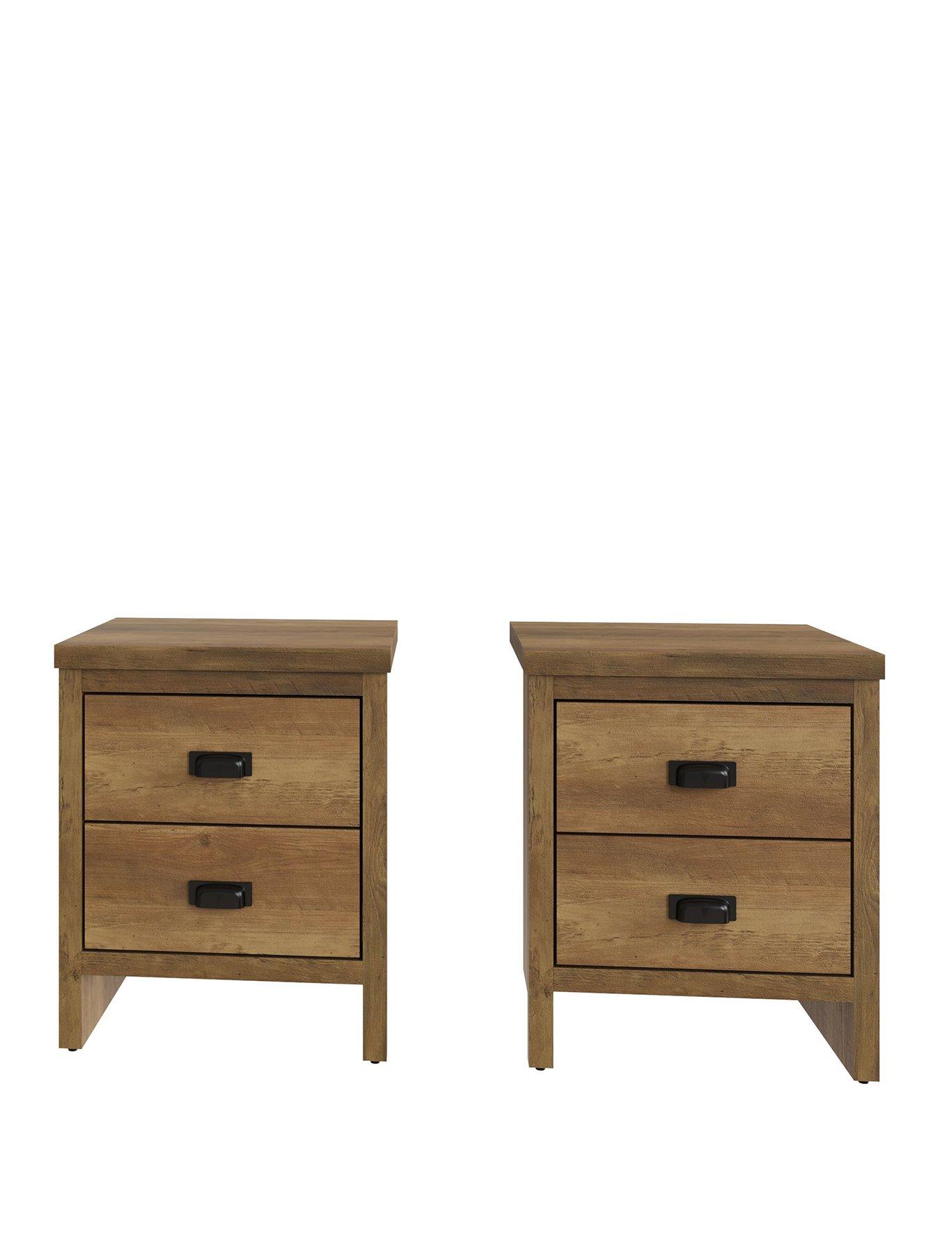 Image 2 of 6 of GFW Set of 2&nbsp;Boston&nbsp;Bedside Chests - Oak