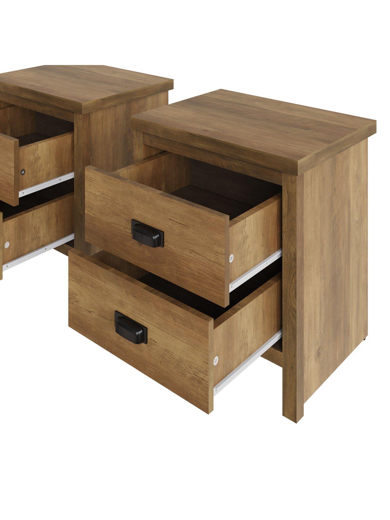 Image 5 of 6 of GFW Set of 2&nbsp;Boston&nbsp;Bedside Chests - Oak