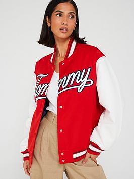 Tommy Jeans Letterman Varsity Tommy Jacket - Red