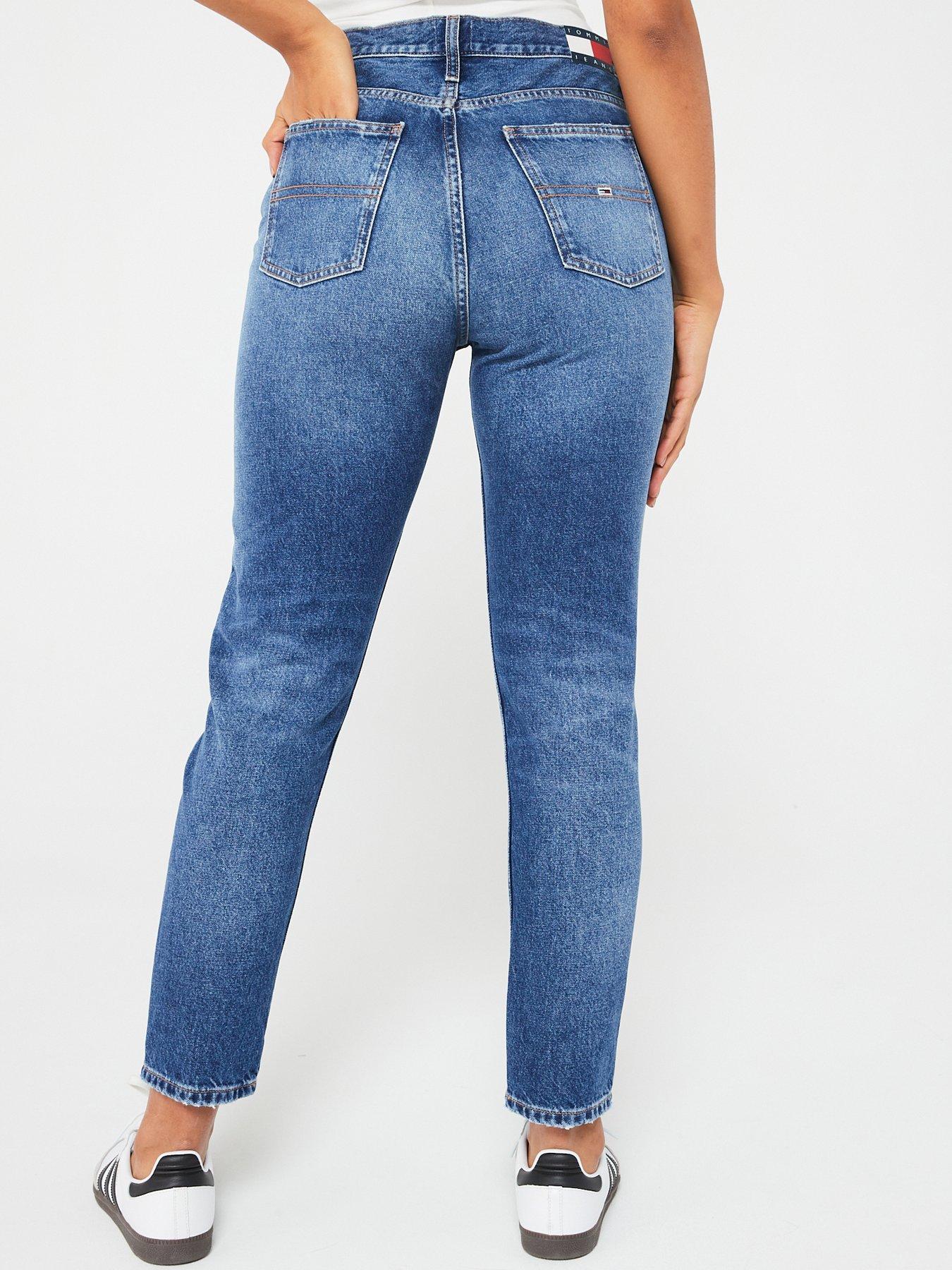 Slim leg jeans 2024 with elastic waist