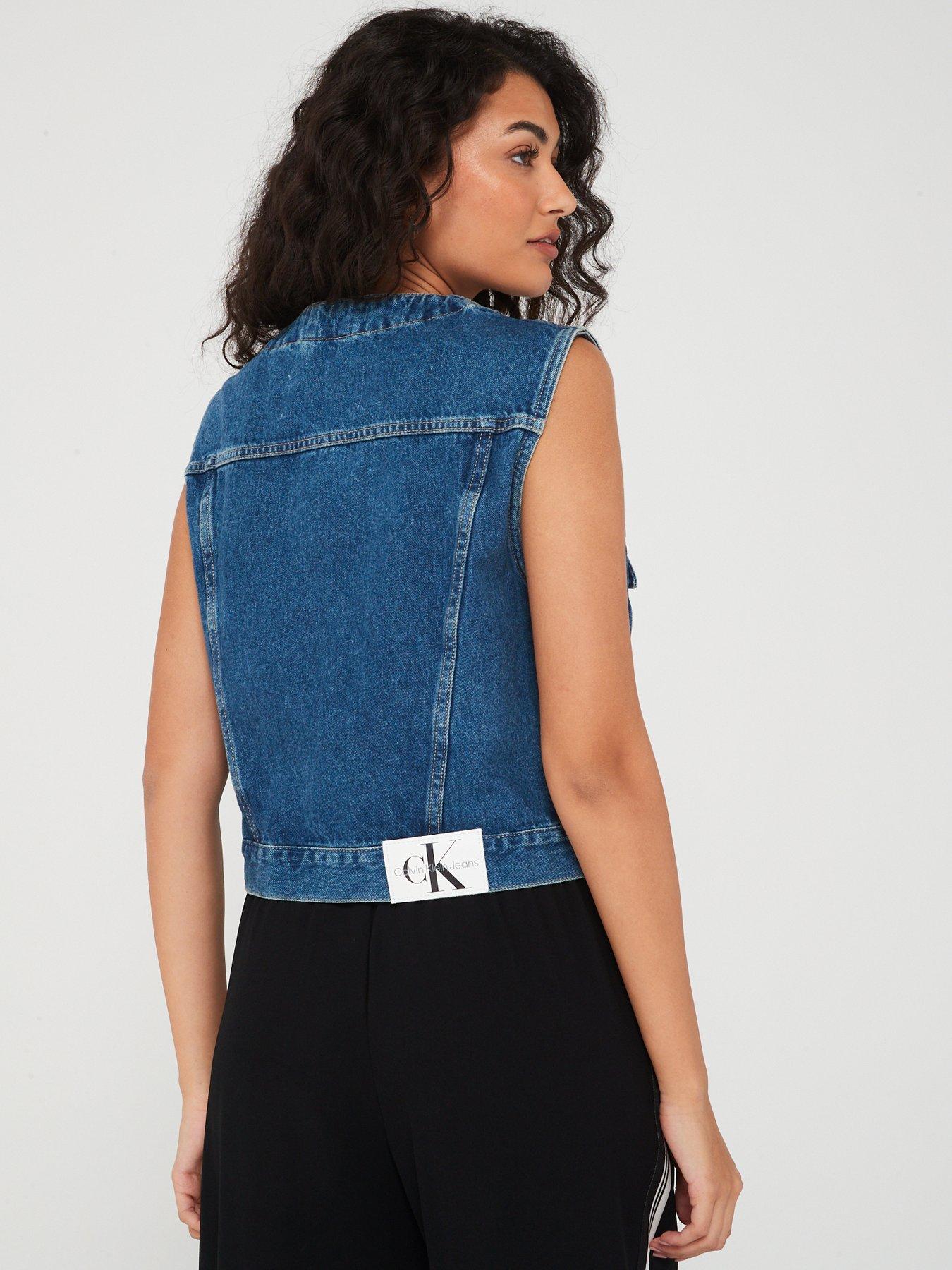 Calvin Klein Jeans Sleeveless Denim Vest - Blue