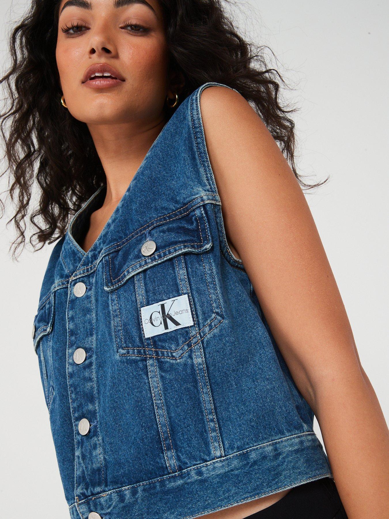 Calvin klein denim vest best sale