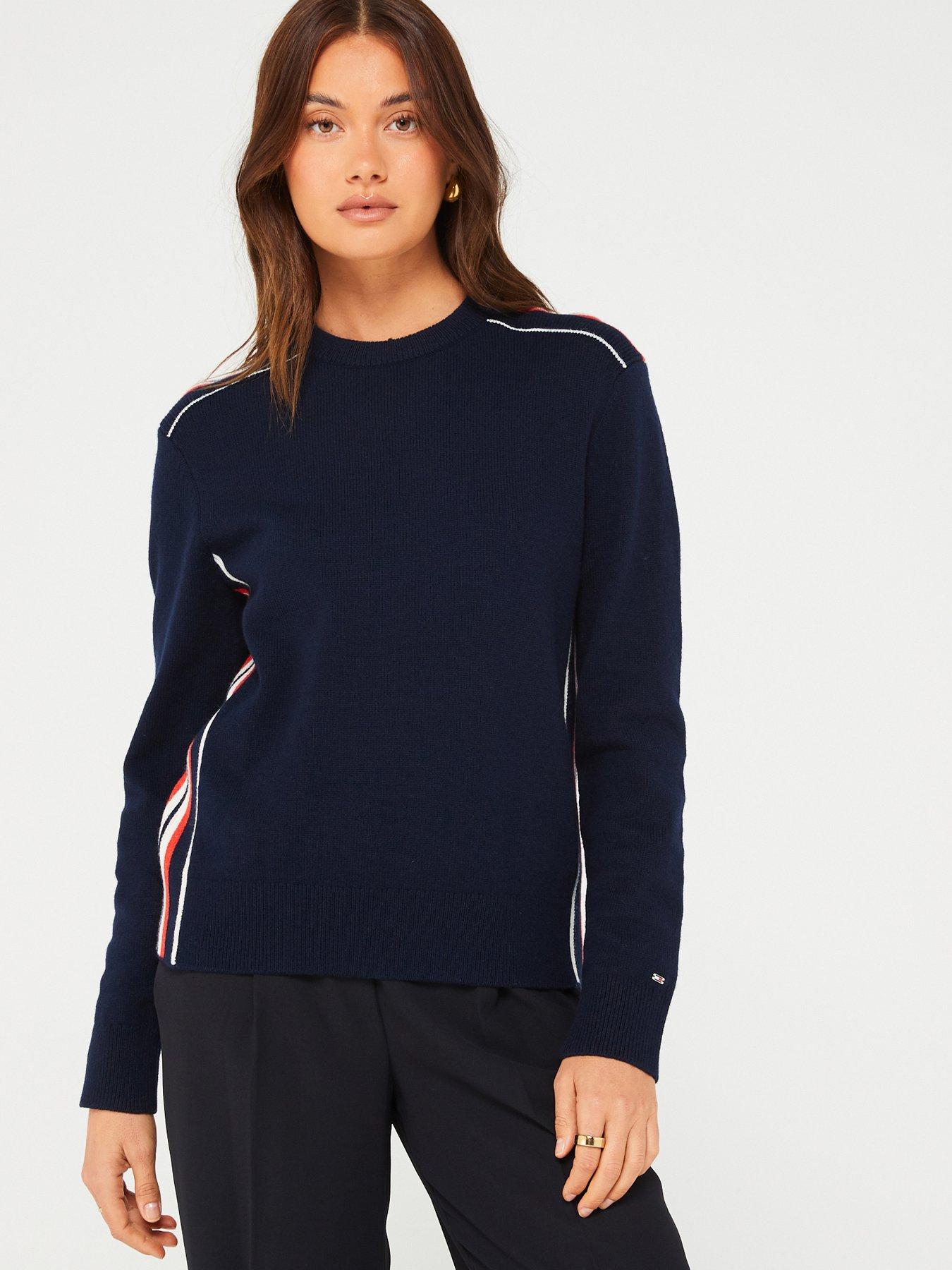 Tommy hilfiger navy hot sale crew neck jumper