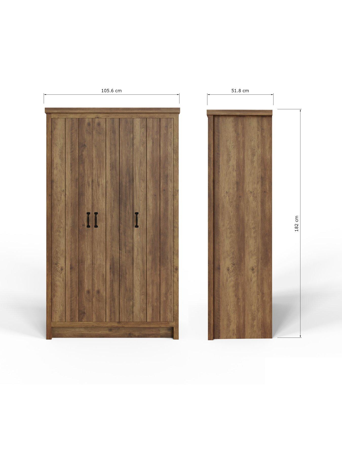 Image 7 of 7 of GFW Boston 3 Door Wardrobe - Oak