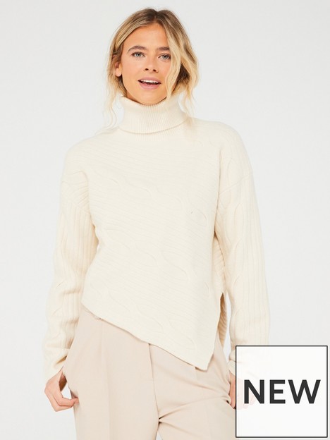 calvin-klein-asymmetric-wool-blend-cable-knit-jumper-cream