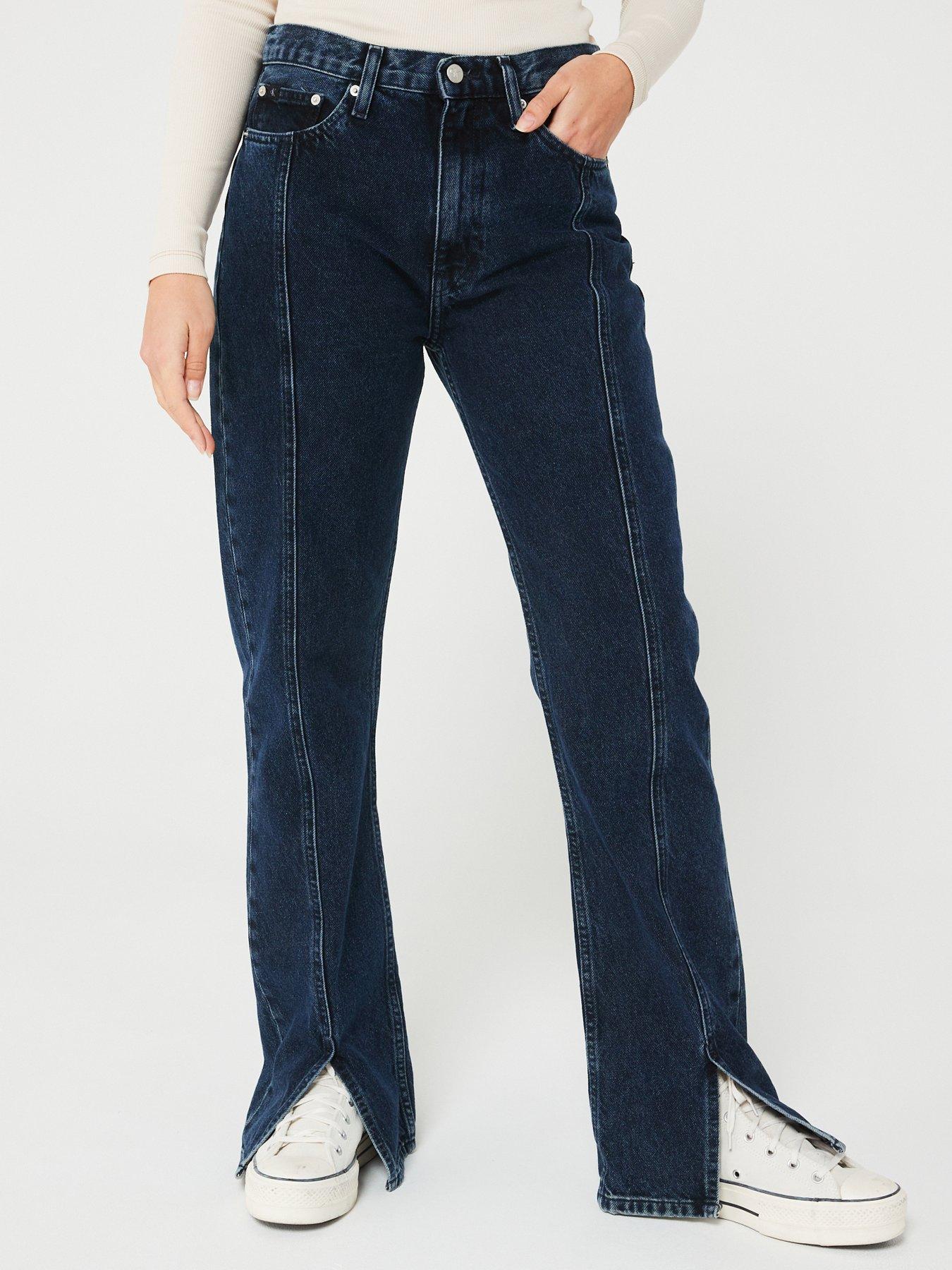 Split bootcut jeans