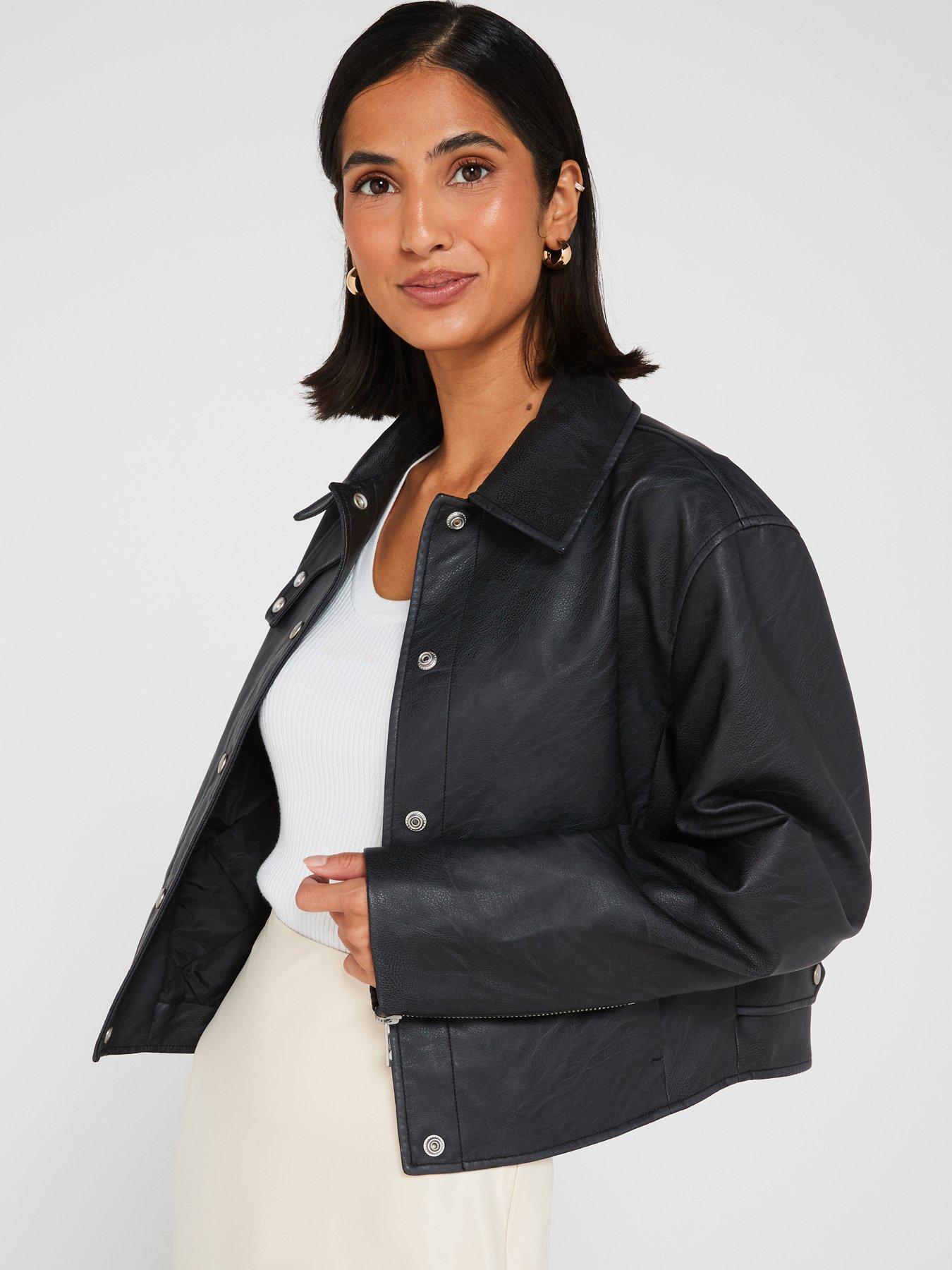 Calvin klein faux leather hot sale