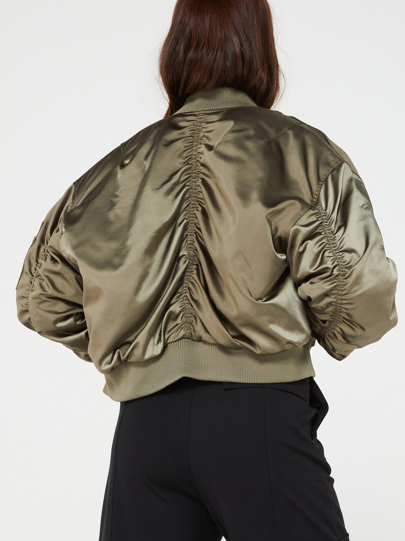 Calvin klein store satin bomber jacket