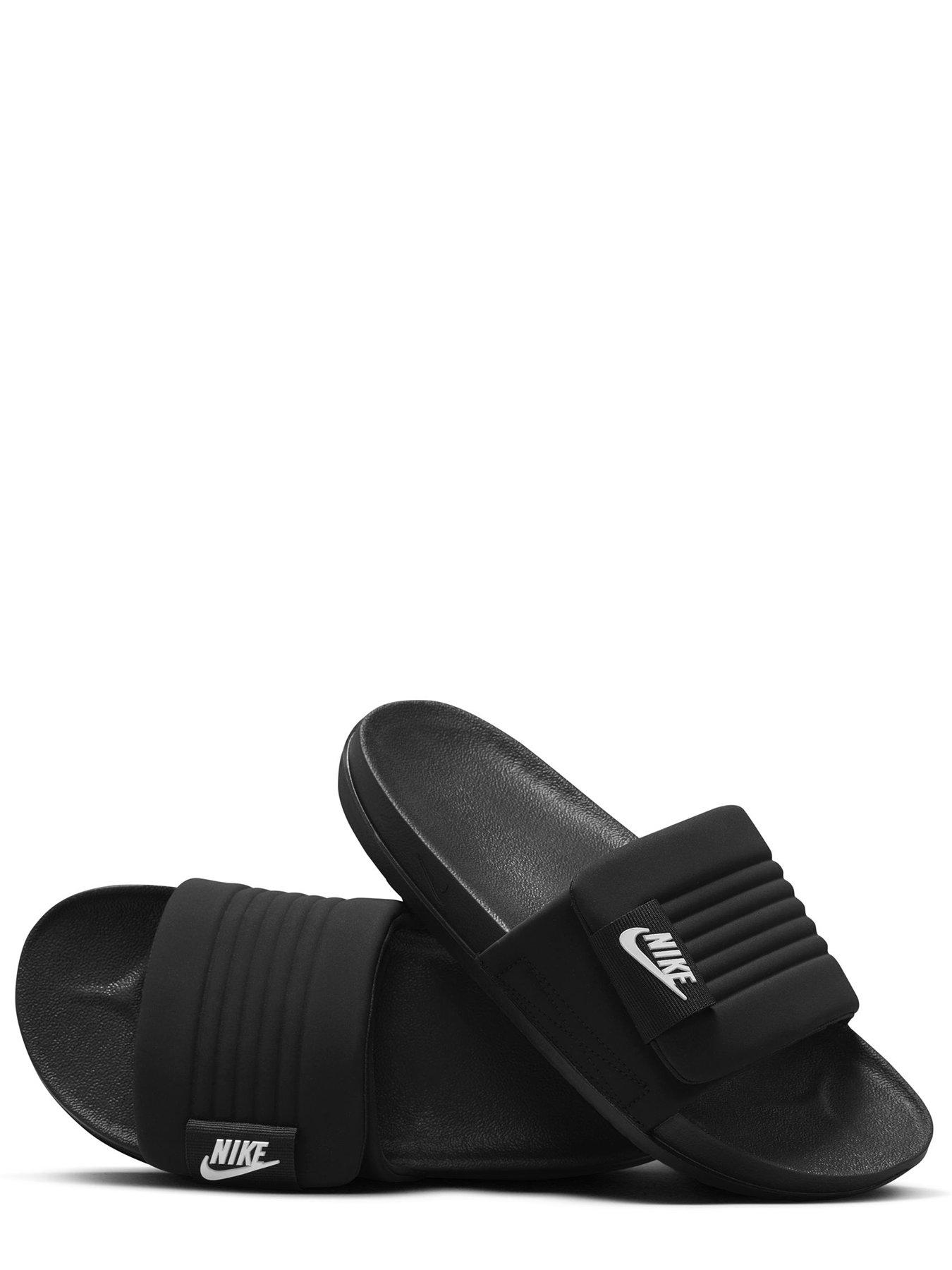 Nike Mens Offcourt Adjust Slides Black White very