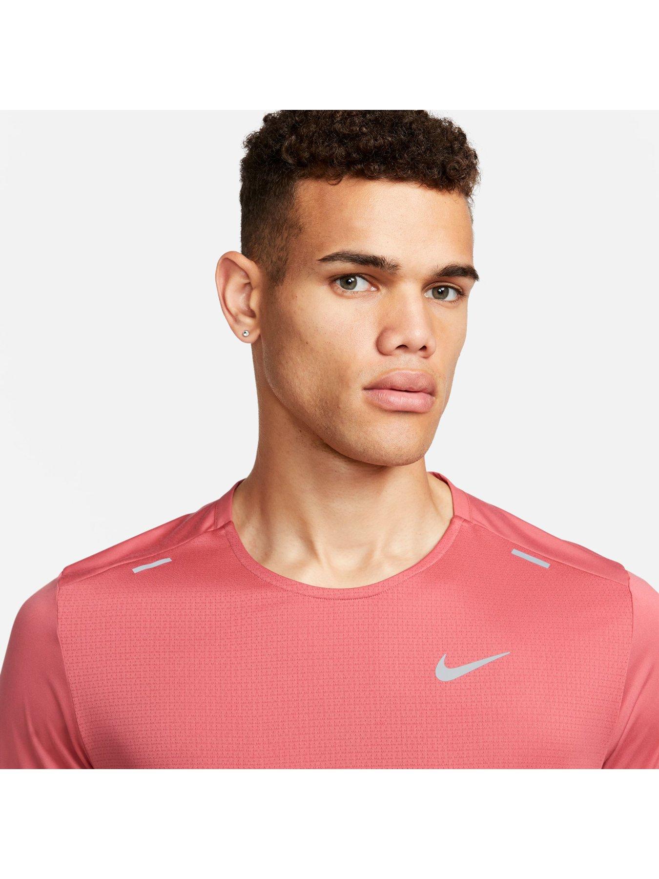 Nike DriFit Rise 365 Running TShirt Pink Very.co.uk
