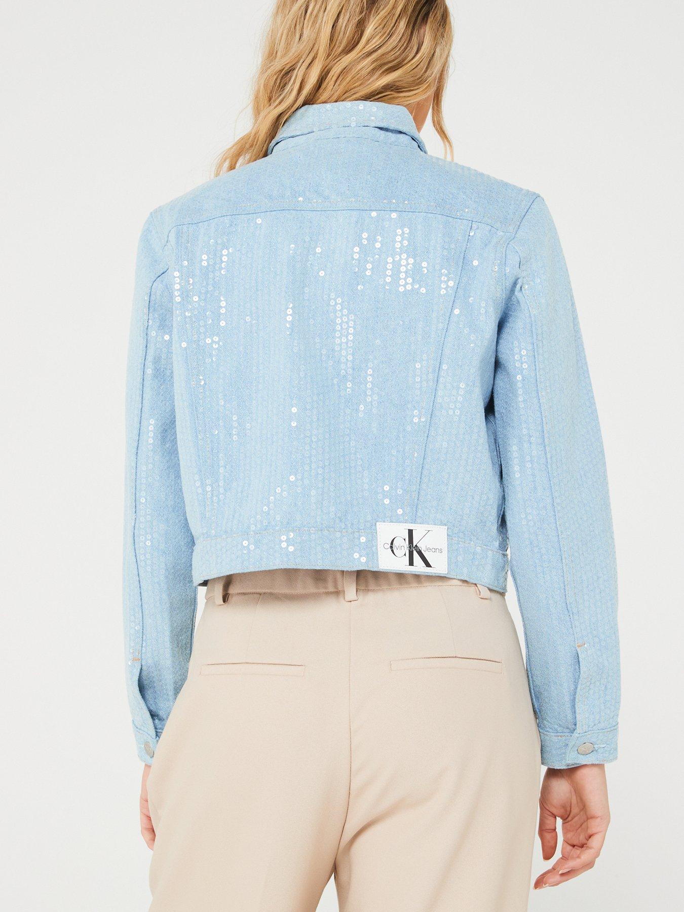 Sequin best sale denim shirt