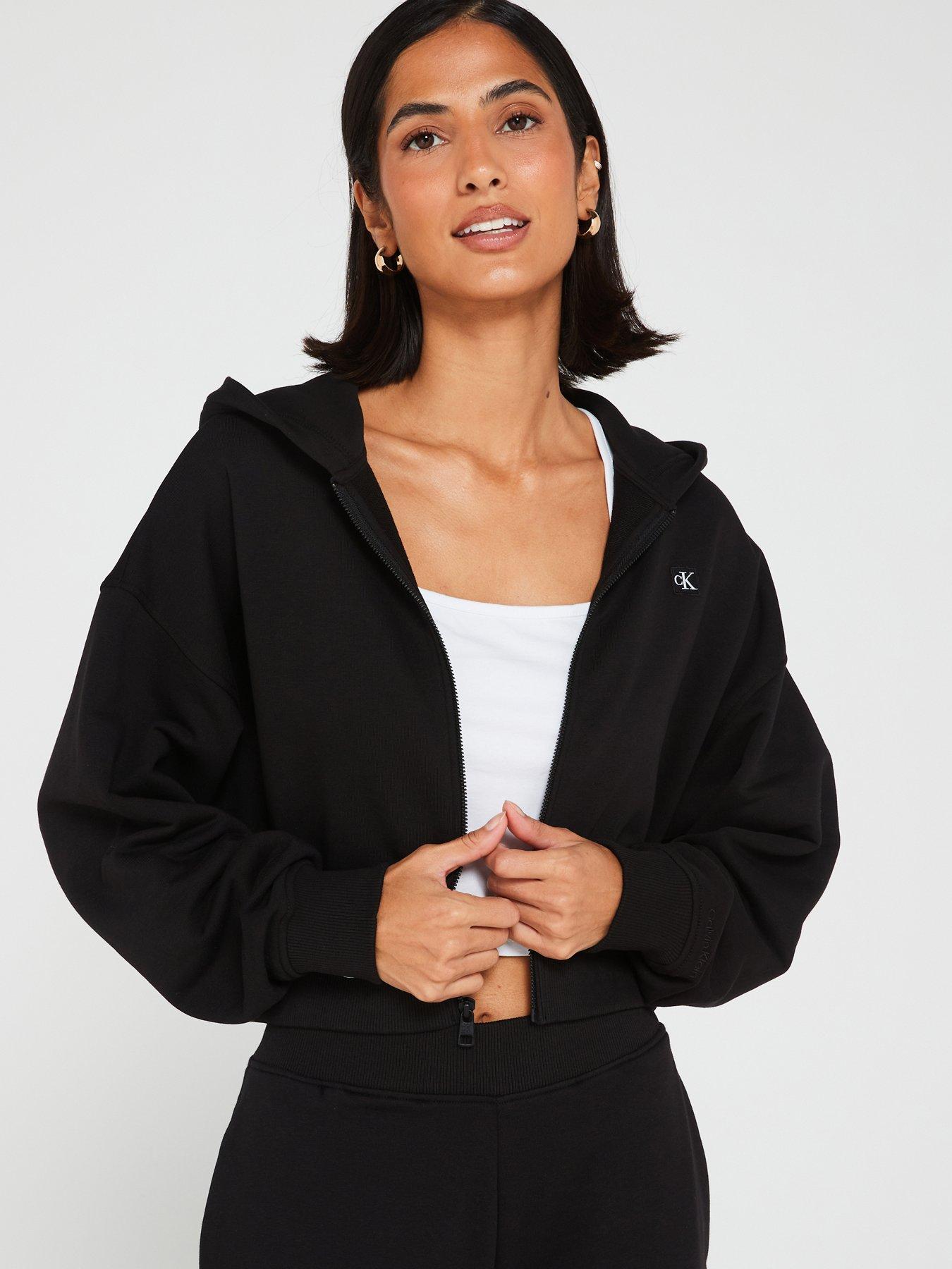 Calvin klein women's hoodie on sale zip