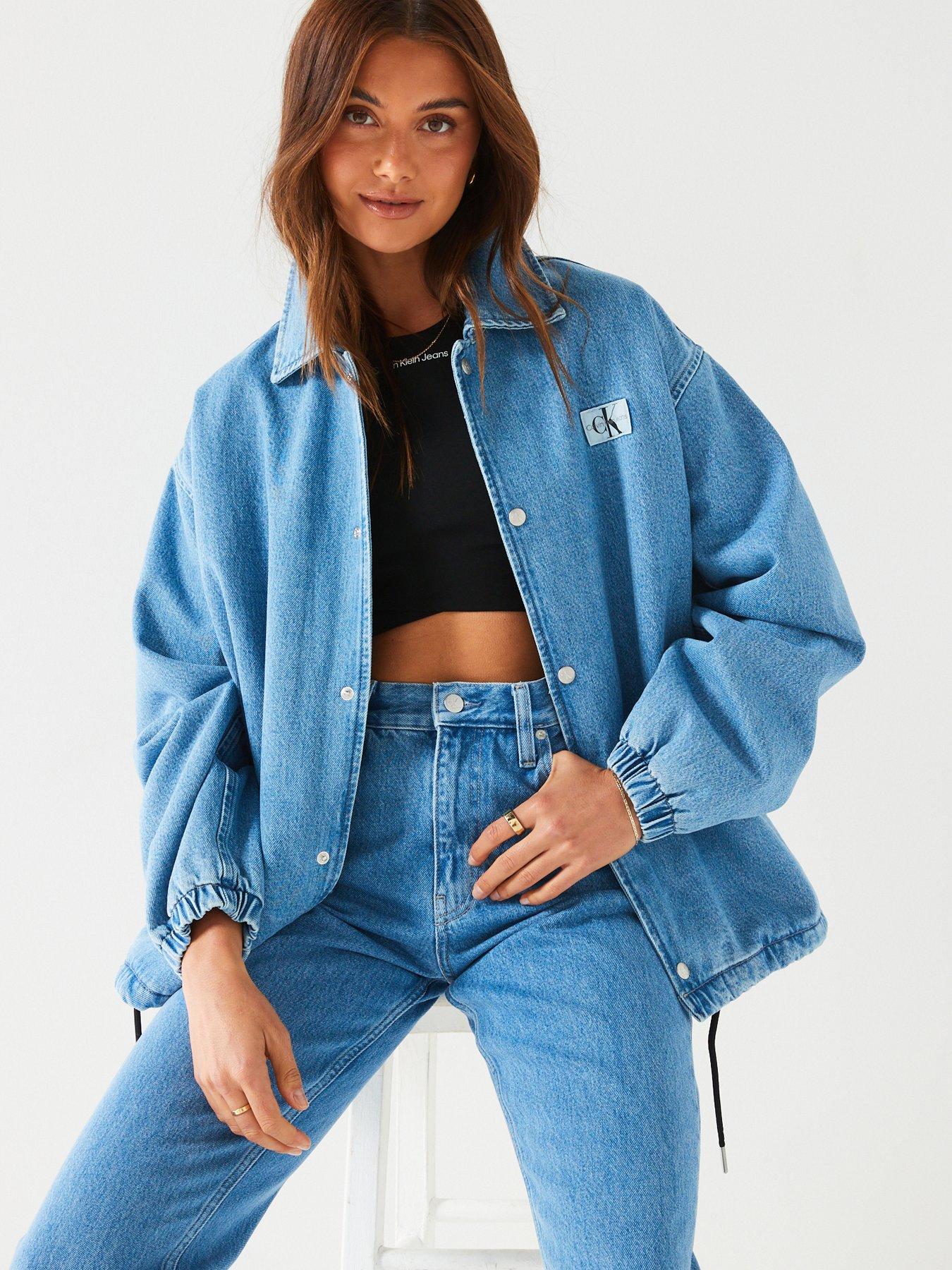 Calvin klein oversized outlet denim jacket