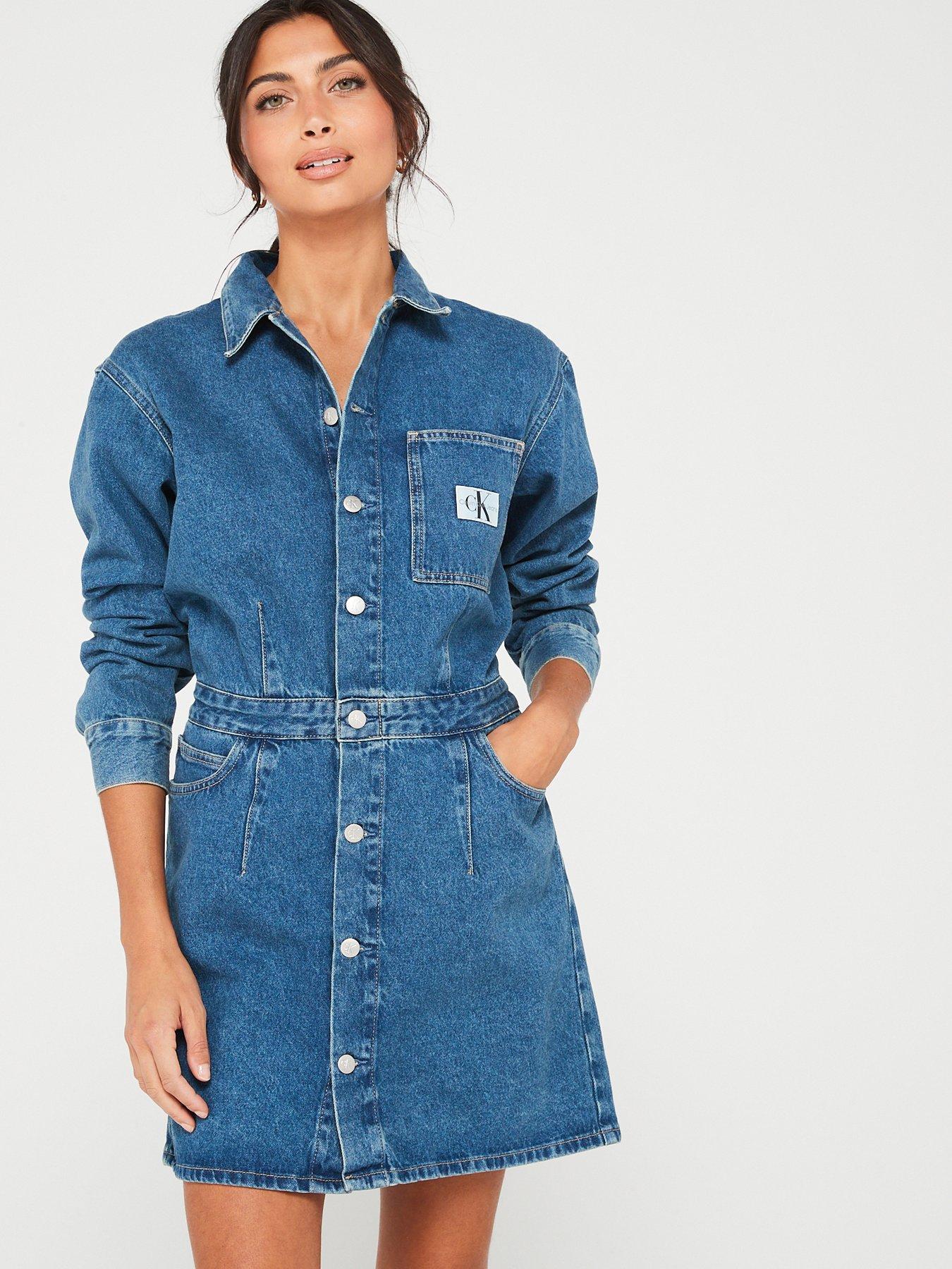 Calvin klein cheap blue jean dress