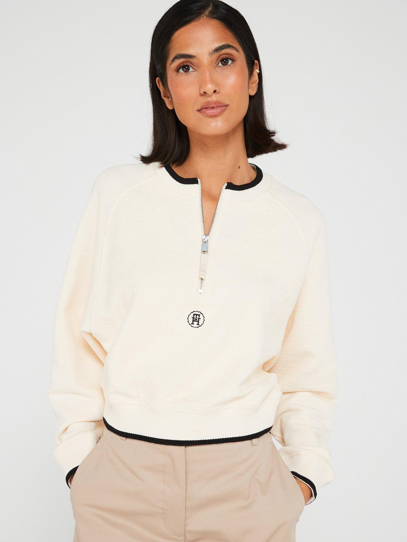 Tommy hilfiger clearance cream sweatshirt