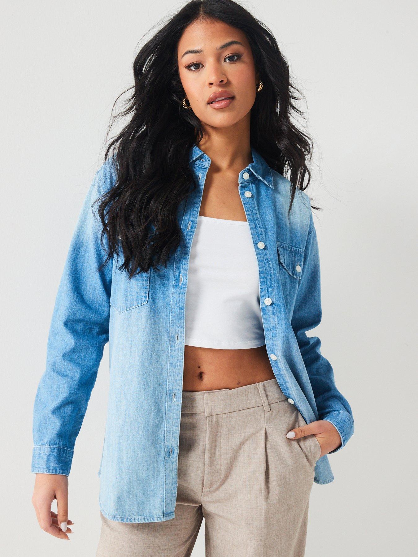 Oversized Denim How To Wear A Denim Shirt Women V By Very Relaxed