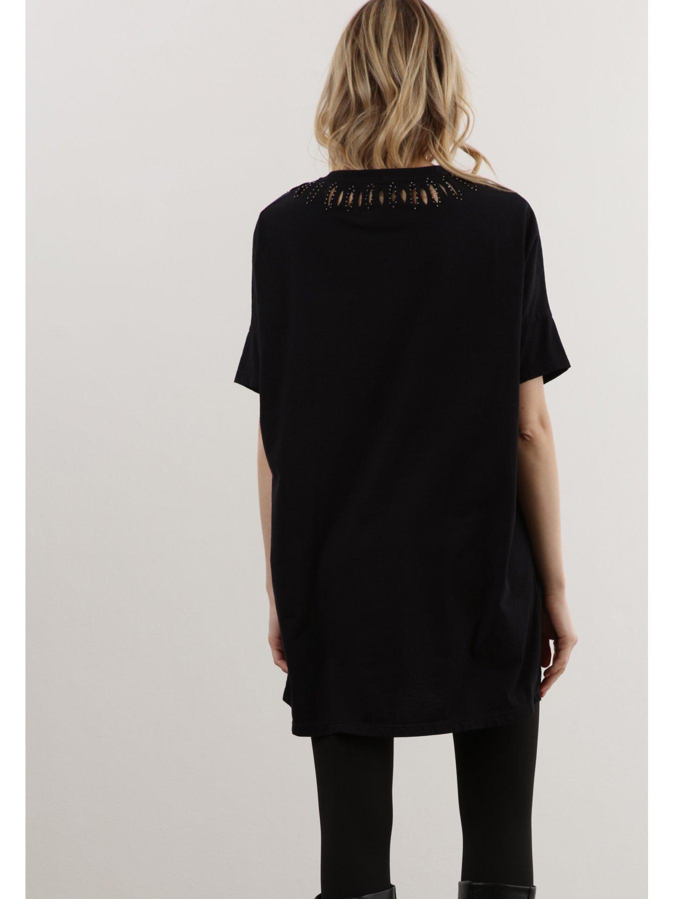 Religion Oversized T shirt Dress Black Very
