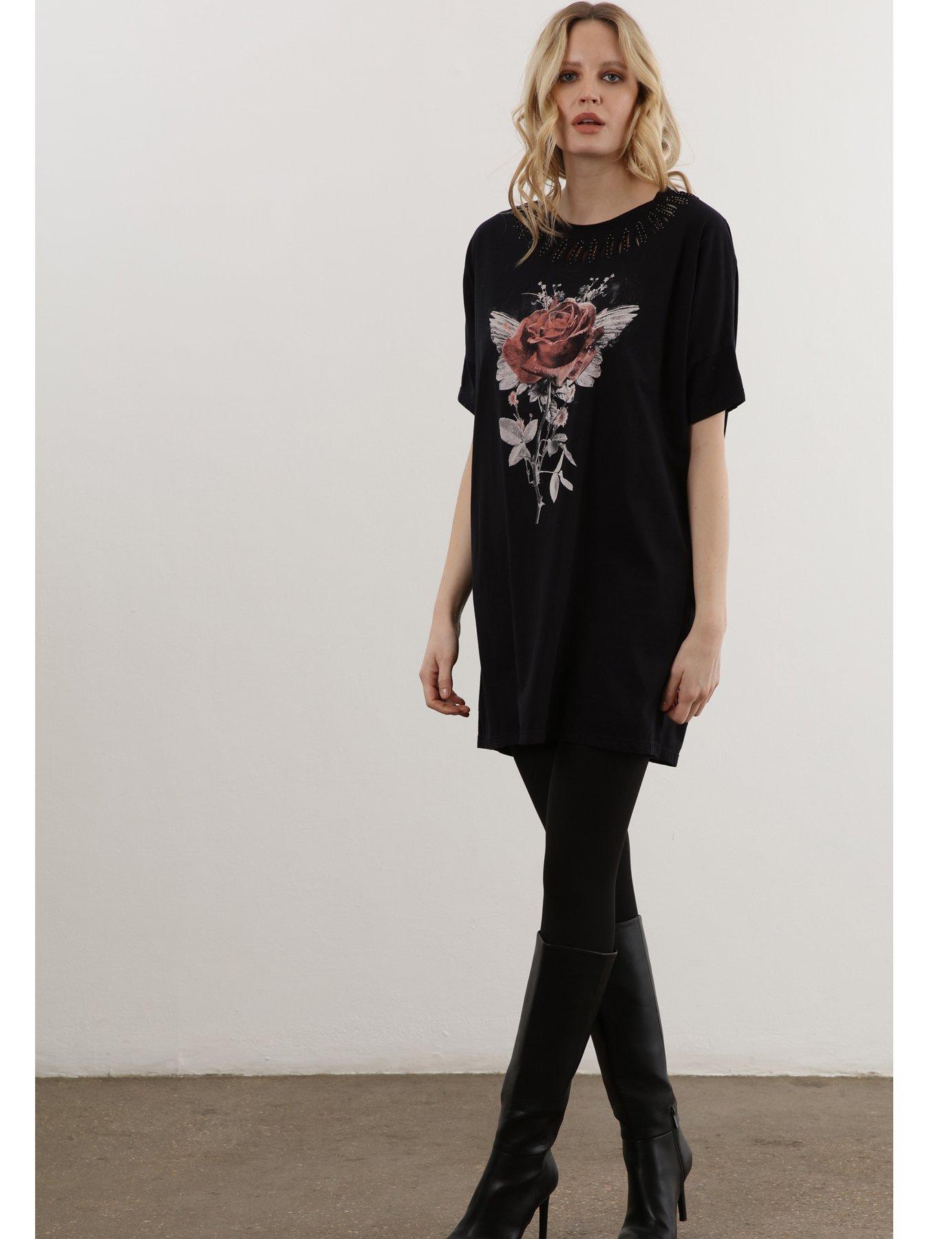 T shirt outlet dress with tights