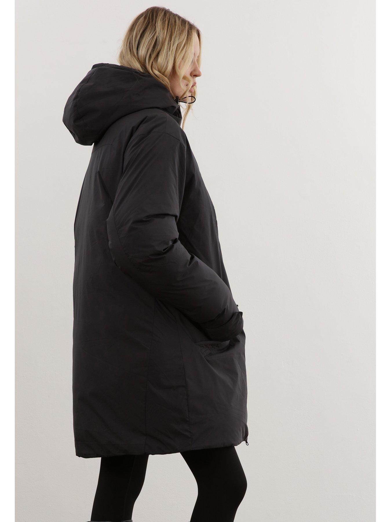 Oversized Hooded Padded Coat Black