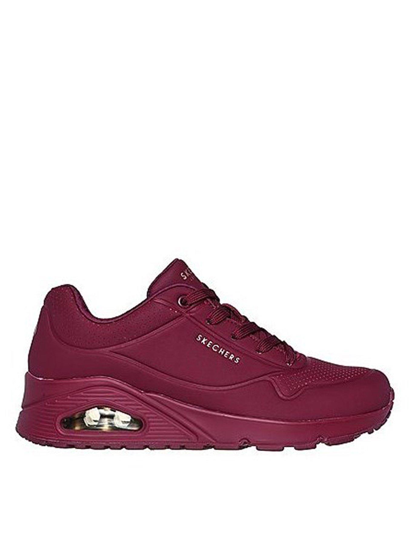 Skechers lace shop up sneakers marron