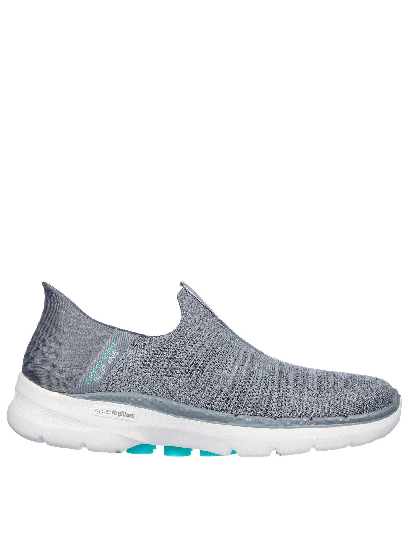 Skechers grey trainers sale