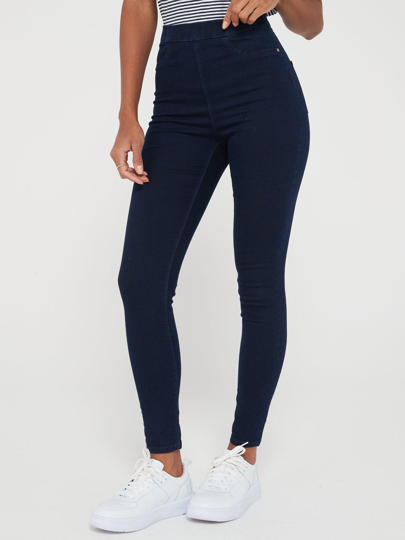 New Look Mid Rise Lift And Shape Emilee Jeggings - Blue