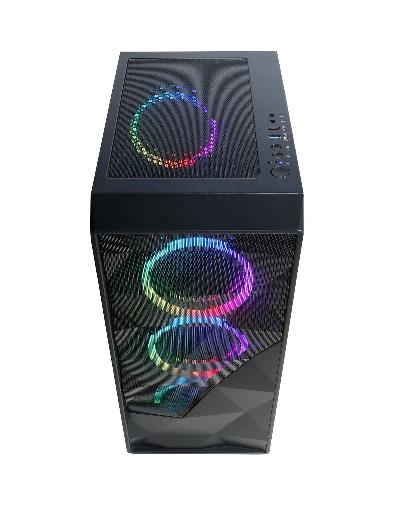 Image 3 of 5 of CyberPower PC Eurus Gaming PC - AMD Ryzen 5 5500, RTX 4060, 16GB RAM, 1TB M.2 NVME SSD