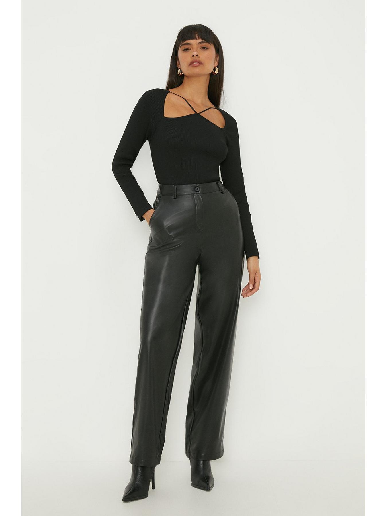 Missguided cheap leather trousers