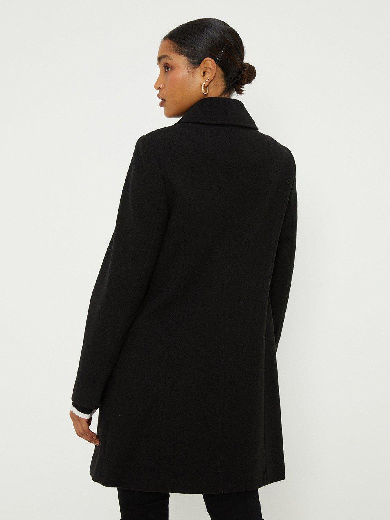 Black coat dorothy perkins best sale