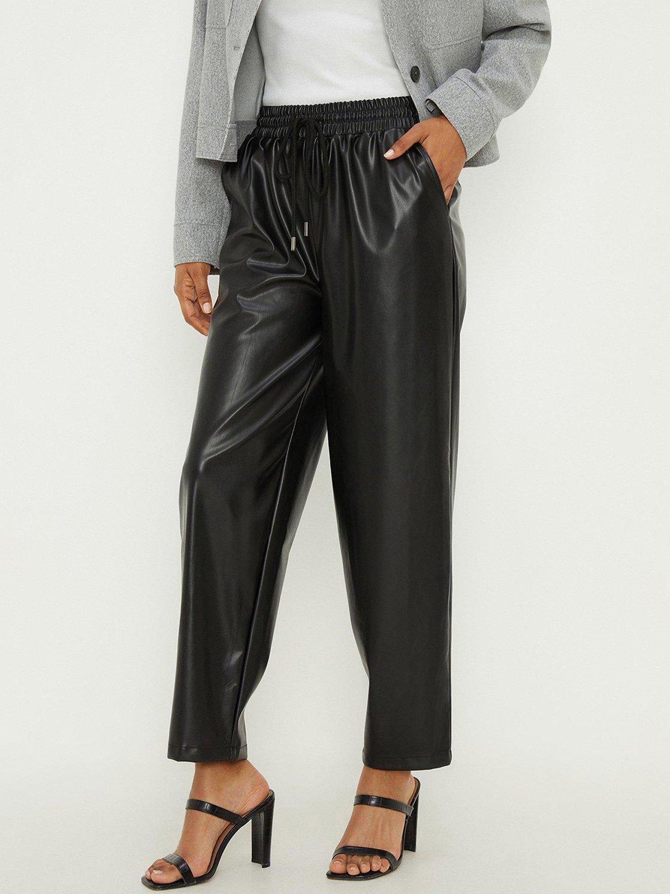 Dorothy Perkins Faux Leather Jogger Black very