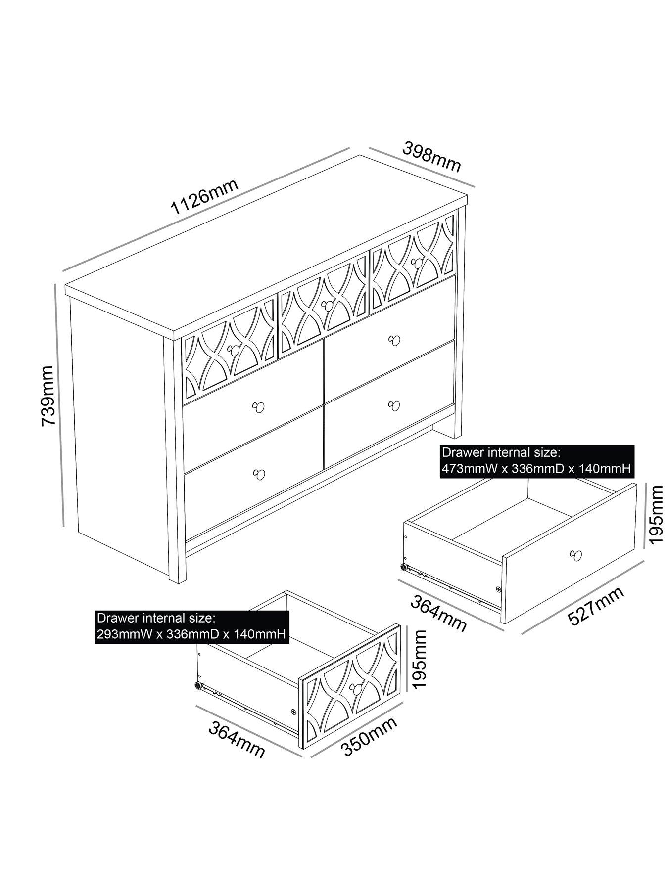 Image 7 of 7 of GFW Arianna 3 + 4 Chest of Drawers