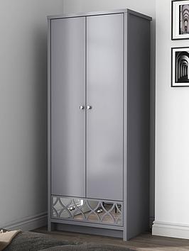 Product photograph of Gfw Arianna 2 Door 1 Drawer Wardrobe from very.co.uk