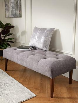 Product photograph of Very Home Chesterfield Bench - Grey - Fsc Reg Certified from very.co.uk
