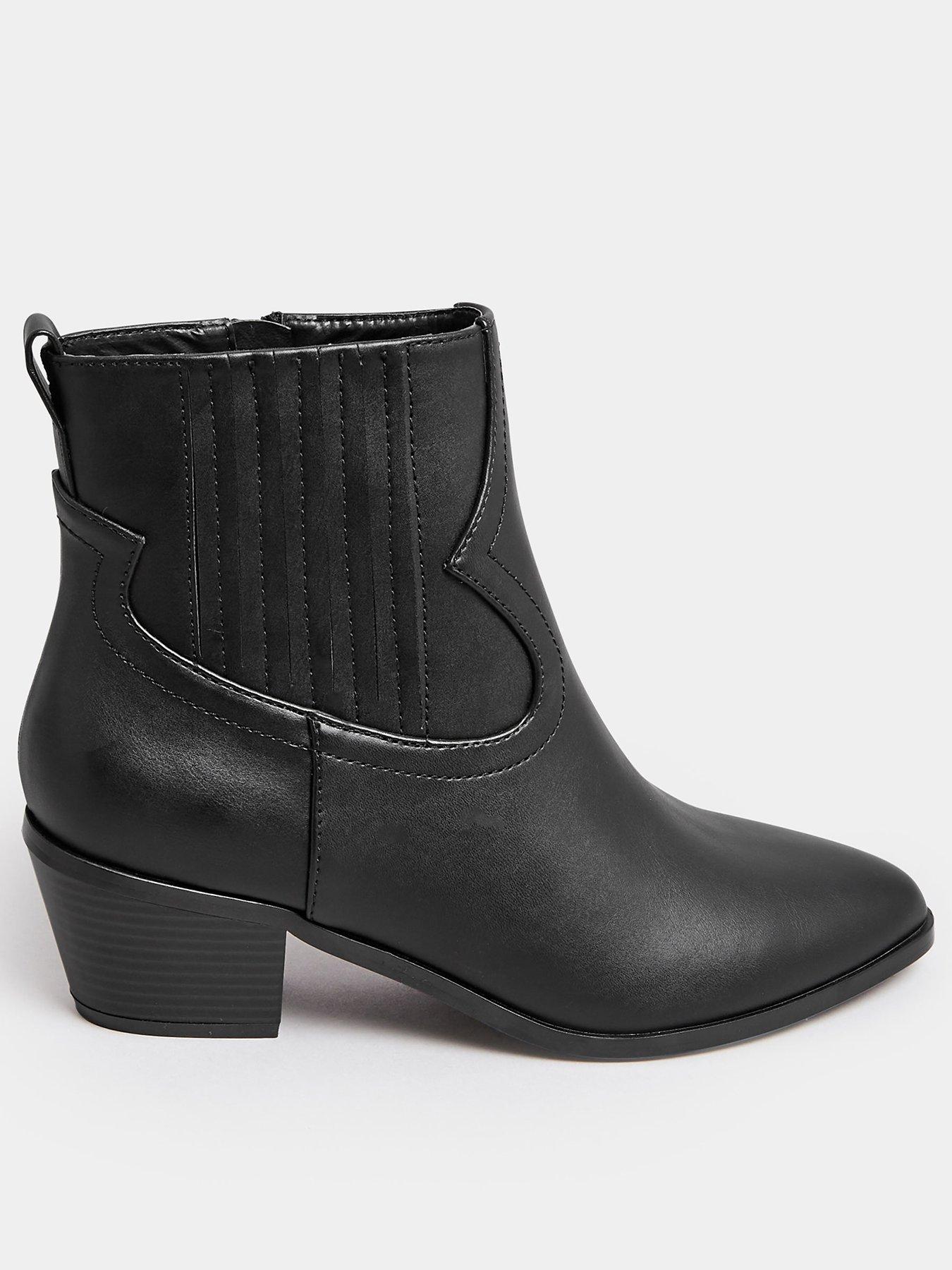 Black western best sale ankle boots