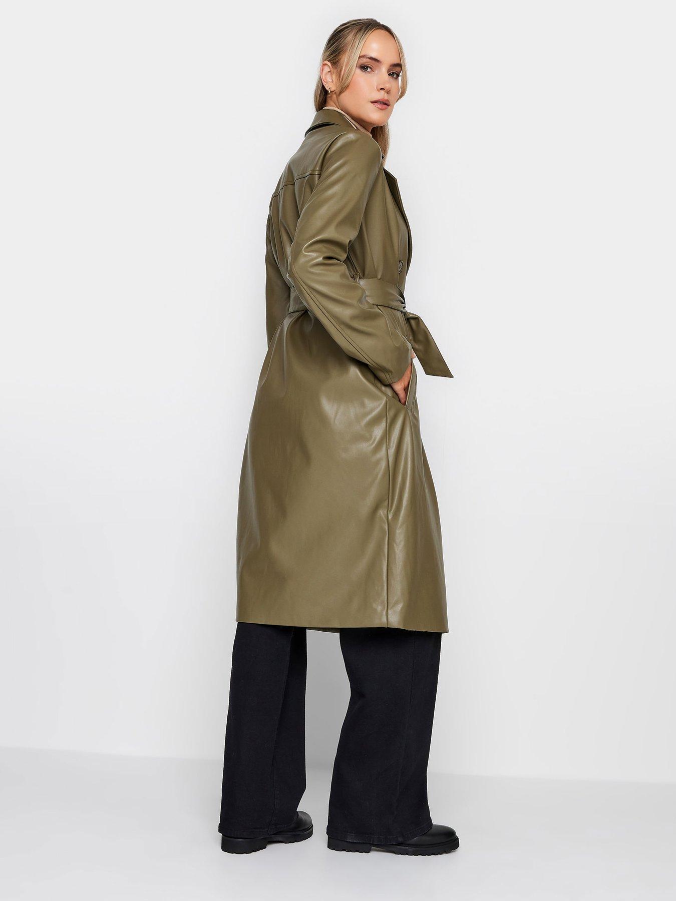 Olive hot sale long coat