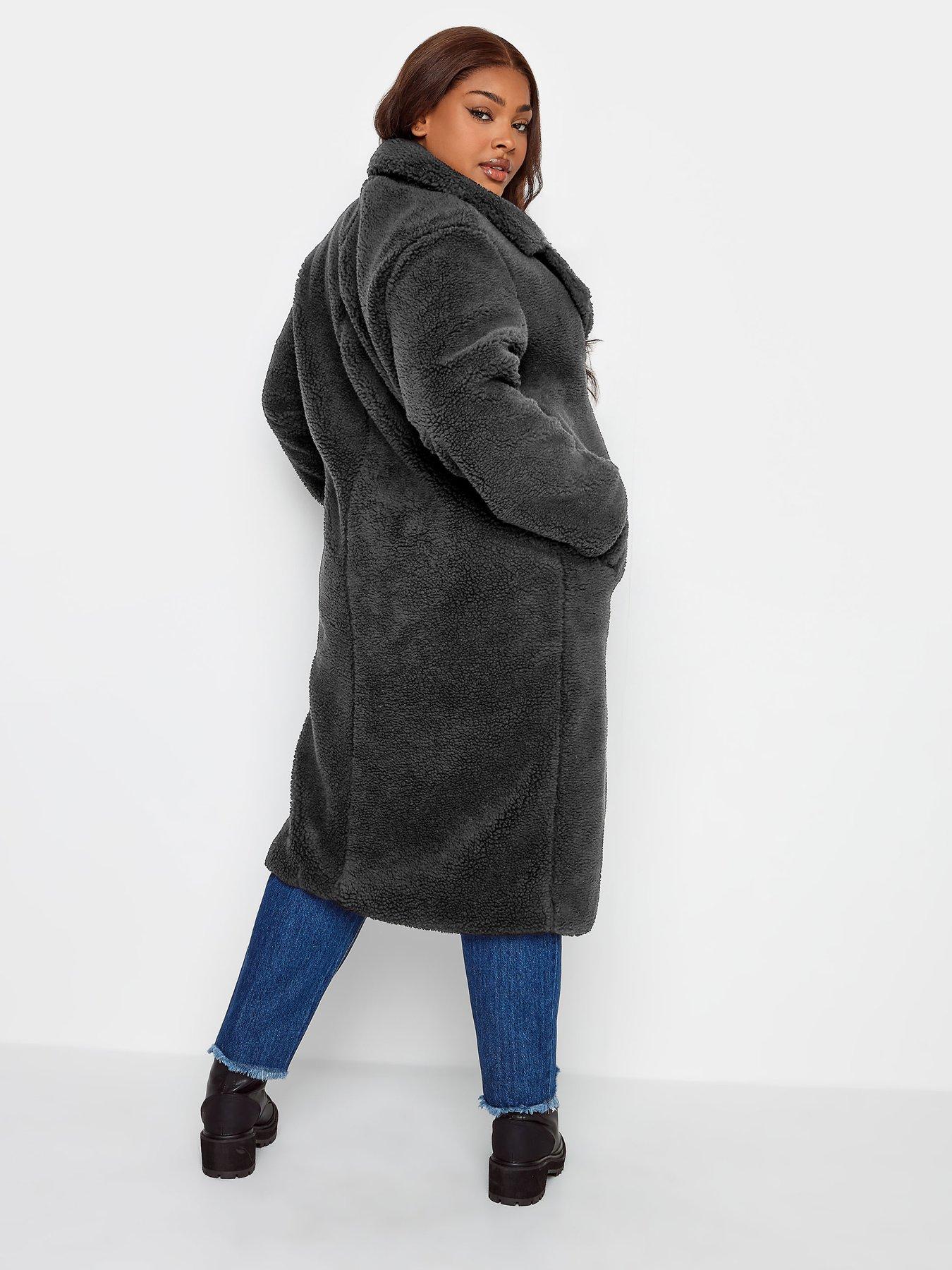 Yours Maxi Borg Coat Black | very.co.uk