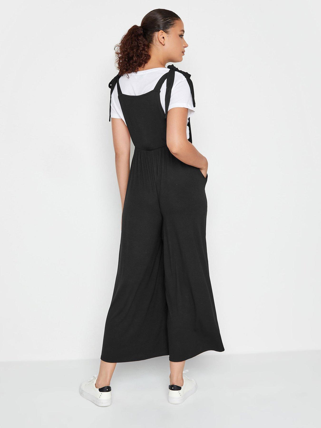 Black clearance culotte dungarees