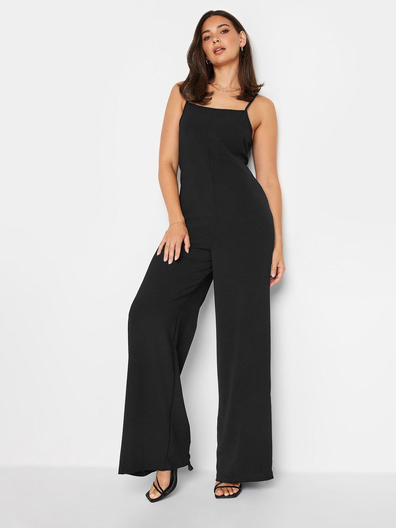 AQUA Sleeveless Crepe Wide Leg Jumpsuit - 100% Exclusive