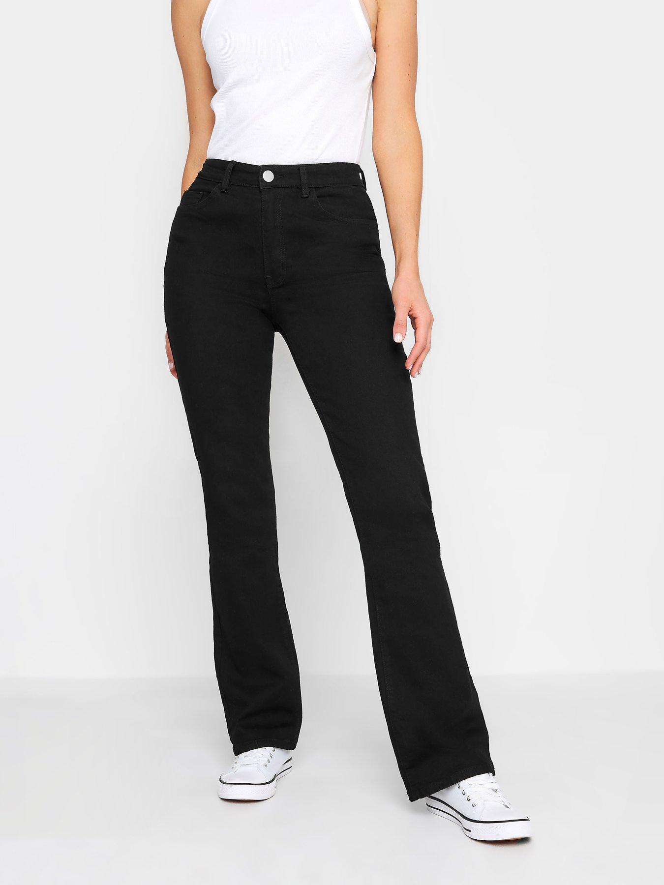 Long Tall Sally Bootcut Jean, Black, Size 22, Length 34, Women