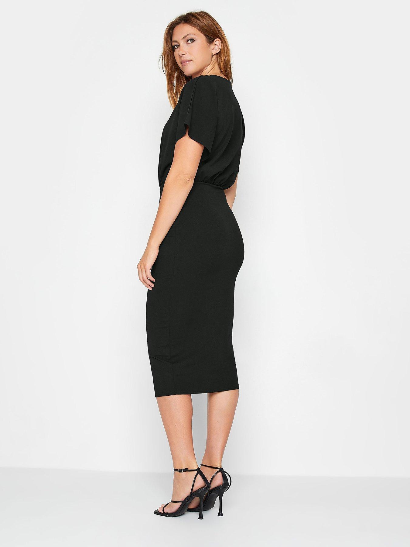 Tall black 2024 midi dress